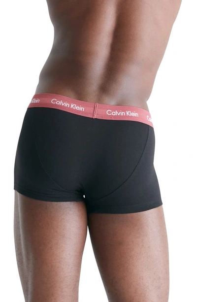 Shop Calvin Klein 3-pack Stretch Cotton Trunks In Black Combo