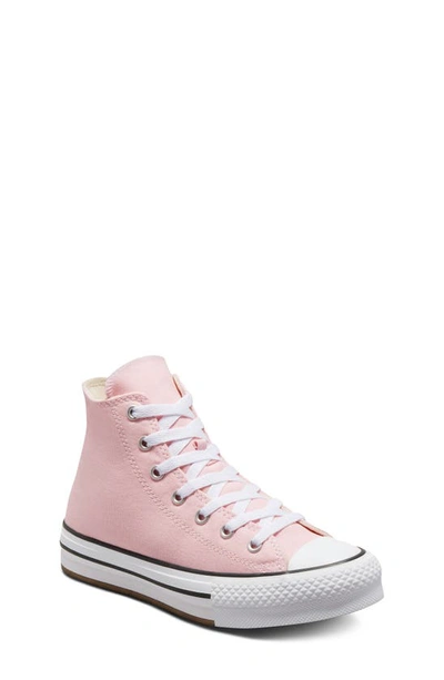Converse Kids' Chuck Taylor® All Star® Eva Lift High Top Platform Sneaker In Sunrise Pink/ White/ Black