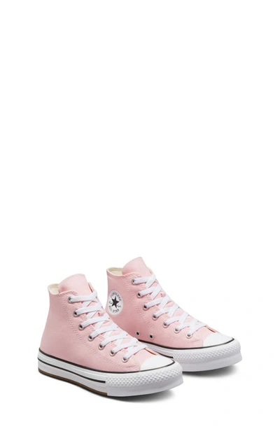 Converse Kids' Chuck Taylor® All Star® Eva Lift High Top Platform Sneaker In Sunrise Pink/ White/ Black