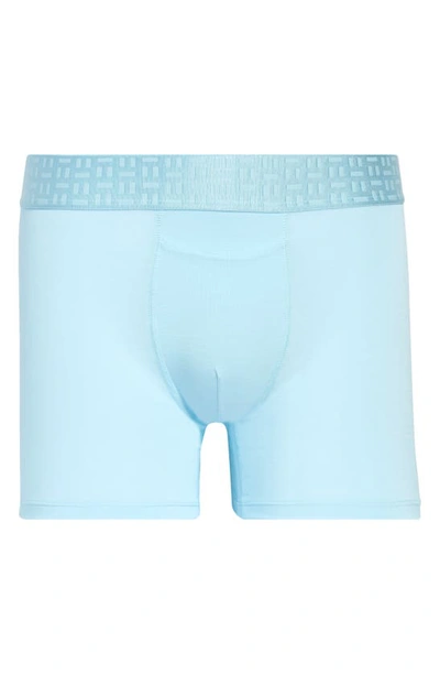 Shop Tommy John Second Skin Apollo 4-inch Trunks In Crystal Blue