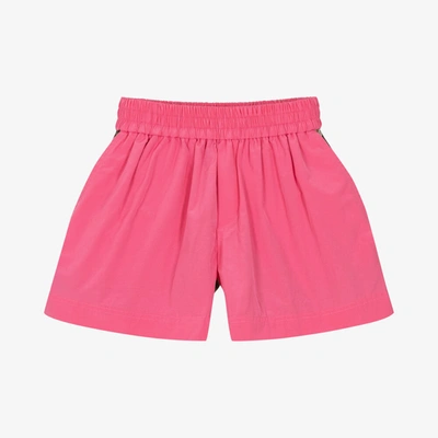 Shop Burberry Girls Pink Vintage Check Shorts