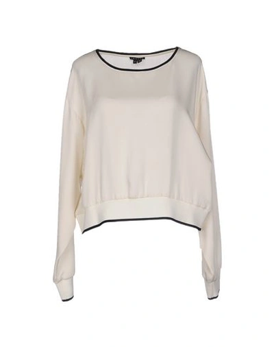 Theory Blouse In Ivory