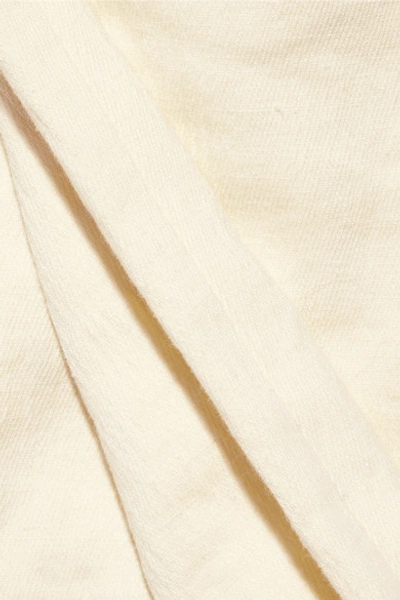 Shop Isabel Marant Lindy Cropped Stretch Linen-blend Skinny Pants