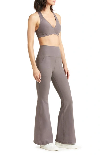 Beyond Yoga Space Dye High Waist All Day Flare Leggings In Woodland Heather