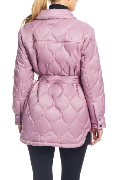 Shop Sanctuary Quilted Tie Waist Jacket In Dusty Rose