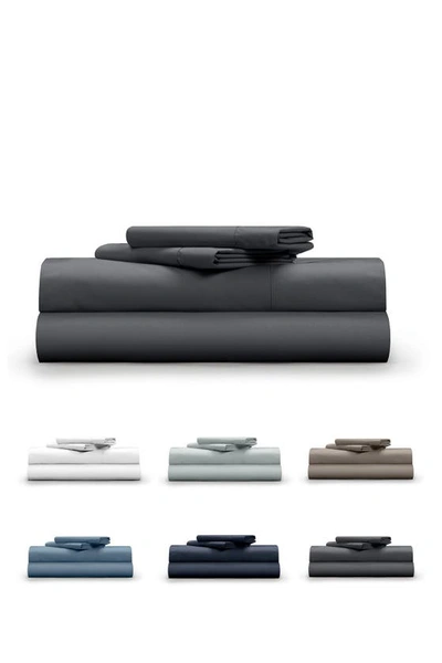 Pg Goods Classic Cool Crisp 400 Thread Count Sheet Set In Charcoal