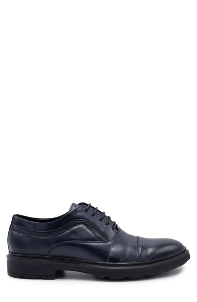 Shop Aston Marc Tuscan Cap Toe Oxford In Navy