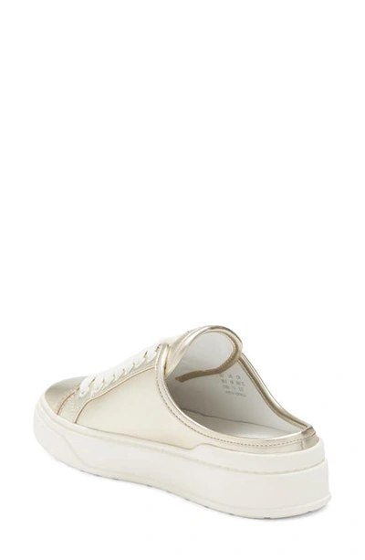 Stuart Weitzman Skater Mule Sneaker In Platino