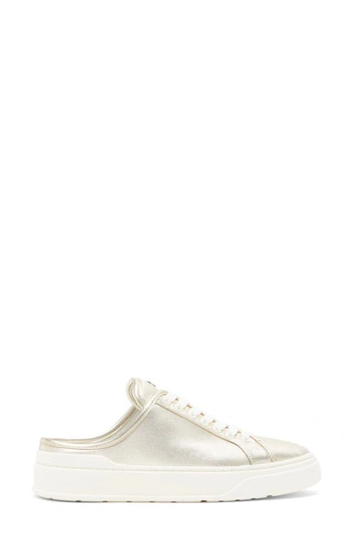 Stuart Weitzman Skater Mule Sneaker In Platino