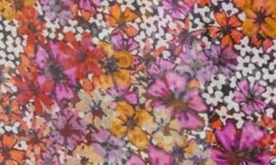 Shop Dries Van Noten Mixed Floral Silk Maxi Wrap Skirt In Purple 401