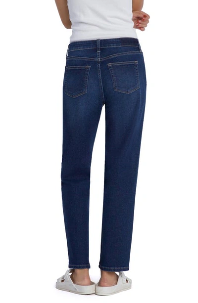 Hint Of Blu Effortless Exposed Button Fly Boyfriend Jeans In Dark Zuma