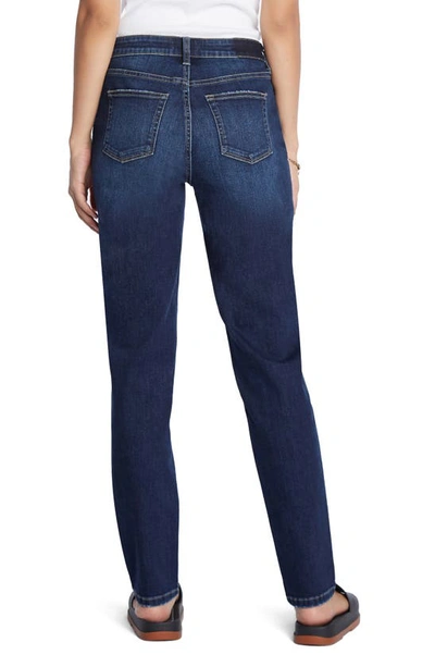 Shop Hint Of Blu Clever High Waist Slim Straight Leg Jeans In Laguna