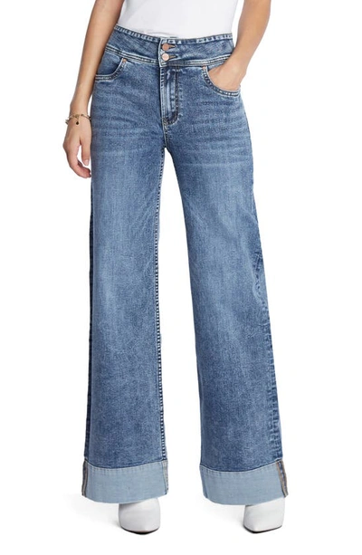 Shop Hint Of Blu Mighty High Waist Wide Leg Jeans In East Village