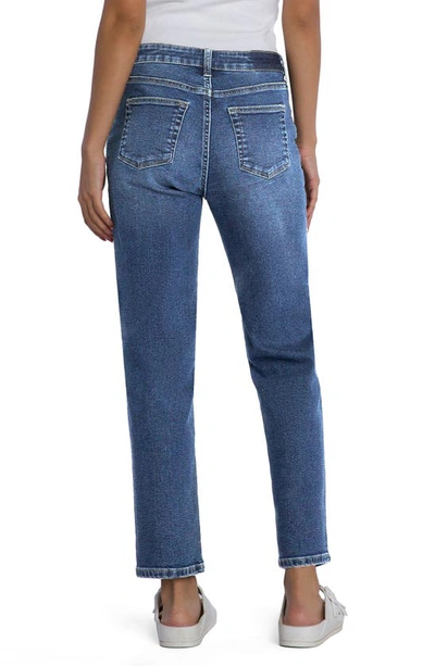 Hint Of Blu Effortless Exposed Button Fly Boyfriend Jeans In Light Zuma