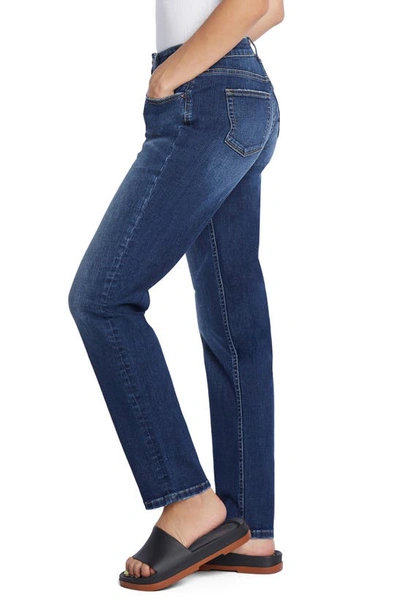 Shop Hint Of Blu Clever High Waist Slim Straight Leg Jeans In Malibu