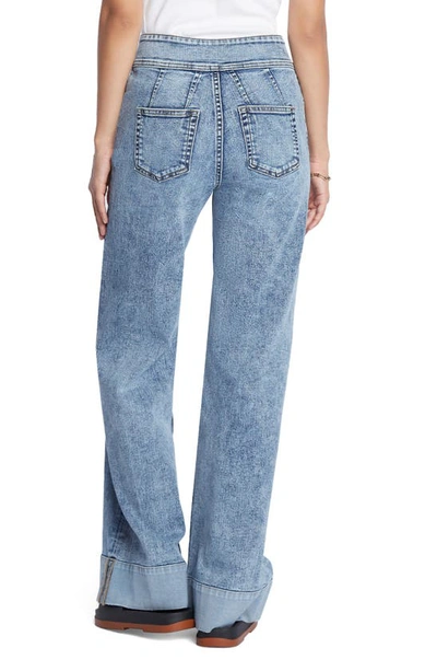 Shop Hint Of Blu Mighty High Waist Wide Leg Jeans In West Village