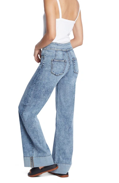 Hint Of Blu Mighty High Waist Wide Leg Jeans In West Village