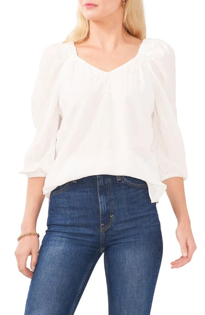 Shop Vince Camuto Puff Sleeve Blouse In New Ivory