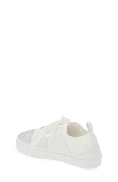 Shop Vince Camuto Kids' Rhinestone Sneaker In White