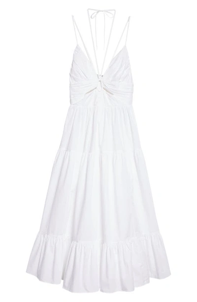 Shop Ulla Johnson Phoebe Halter Neck Cotton Dress In Blanc