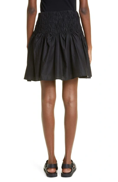 Shop Merlette Elysian Wave Smocked Skirt In Black