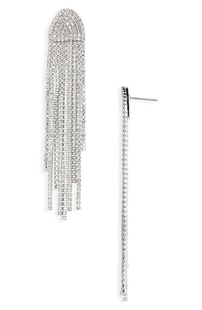 Shop Baublebar Daniella Fringe Earrings In Silver