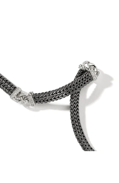 Shop John Hardy Classic Chain Pavé Diamond Station Bracelet In Silver