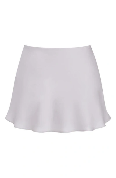 Shop House Of Cb Malala Satin Miniskirt In Off-white