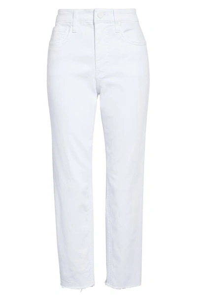 Shop Kut From The Kloth Rachael Fab Ab High Waist Raw Hem Mom Jeans In Optic White