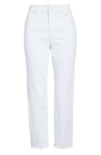 Kut From The Kloth Rachael Fab Ab High Waist Raw Hem Mom Jeans In Optic White