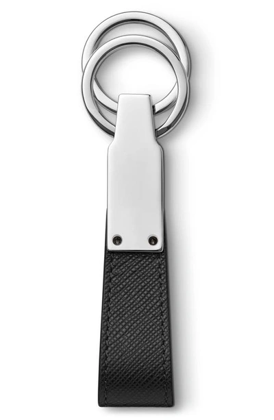 Shop Montblanc Sartorial Leather Key Fob Loop In Black