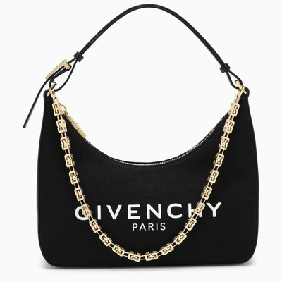 Shop Givenchy Black Canvas Moon Cut Out Bag