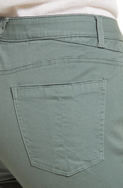 Shop Wit & Wisdom 'ab'solution Scallop Hem Straight Leg Crop Jeans In Blue Spruce