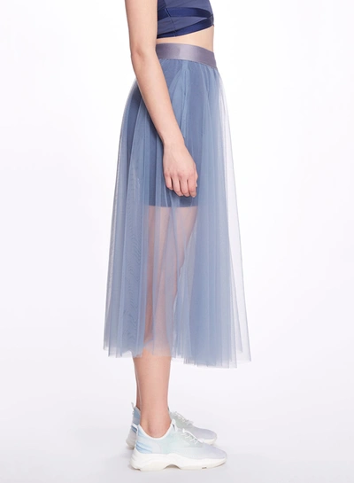 Shop Marchesa Anne Skirt In Zen Blue