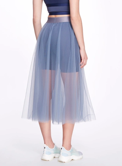 Shop Marchesa Anne Skirt In Zen Blue