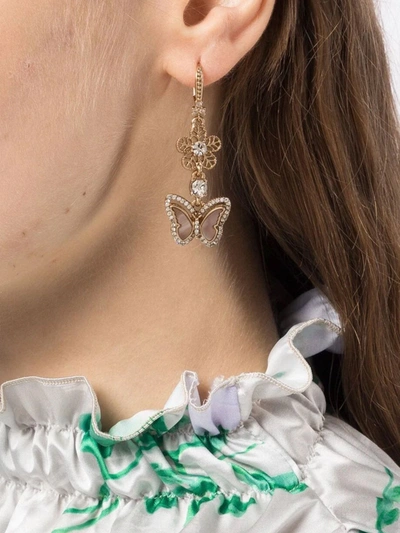 Shop Marchesa Blush Butterfly Drop Earring In Gold