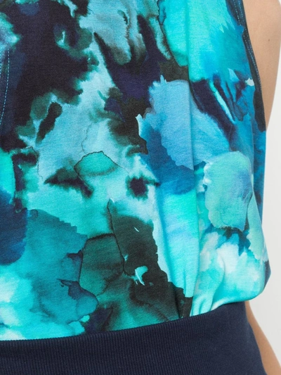 Marchesa Casey Top Printed In Navy Multi