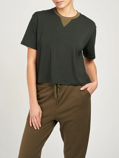 Shop Marchesa Dominique Tee In Olive