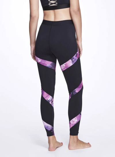 Marchesa High-waisted Abstract-print Leggings In Raspberry Multi