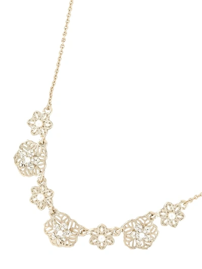 Shop Marchesa Flower Filigree Charm Necklace In Gold
