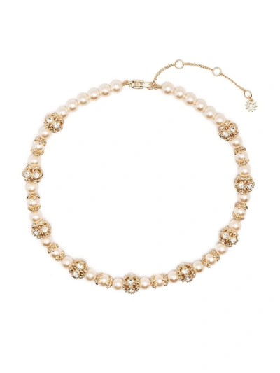 Shop Marchesa Pearl Collar In Gold