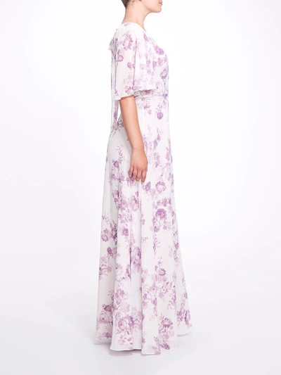 Shop Marchesa Rome Printed In Lilac