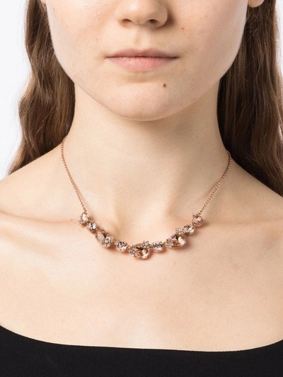 Shop Marchesa Rose Gold Stone Necklace