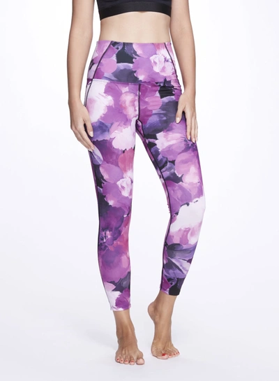 Marchesa High-waisted Floral Leggings In Raspberry Multi
