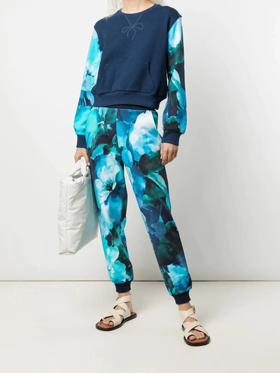 Shop Marchesa Wilma Sweatshirt Printed In Navy Multi