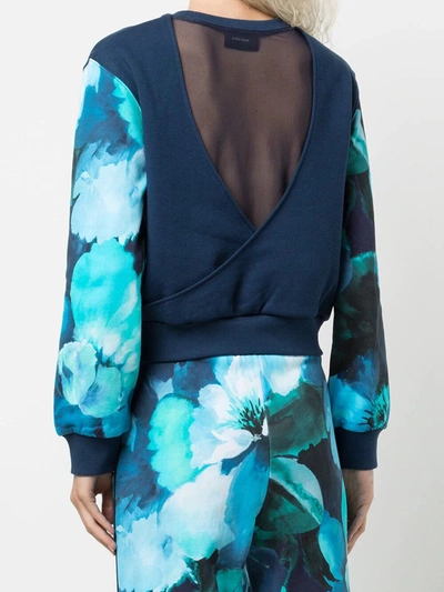 Marchesa Wilma Sweatshirt Printed In Navy Multi
