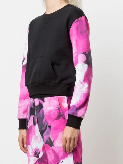 Shop Marchesa Wilma Sweatshirt Printed In Raspberry Multi