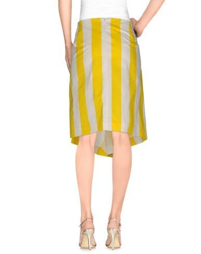 Shop Jacquemus Knee Length Skirt In Yellow
