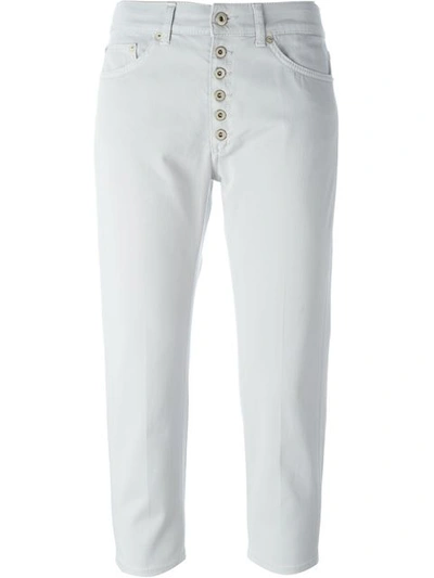 Dondup Buttoned Fly Trousers In White
