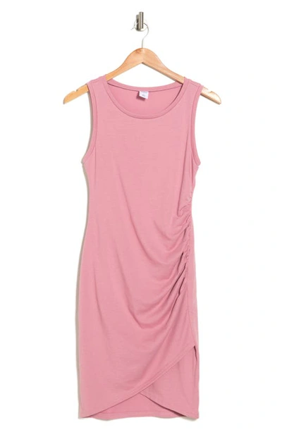 Shop Melrose And Market Leith Ruched Body-con Sleeveless Dress In Pink Foxglove